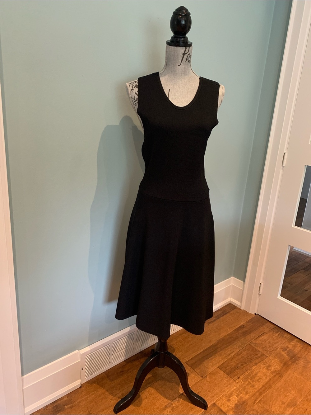 A.L.C. Black Sleeveless Fit-and-Flare Dress